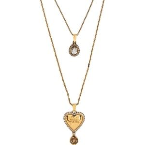 Alexander McQueen Gold Heart Necklace, dust bag included authentic